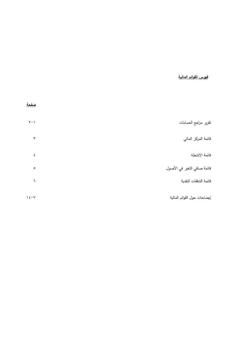 القوائم المالية 2