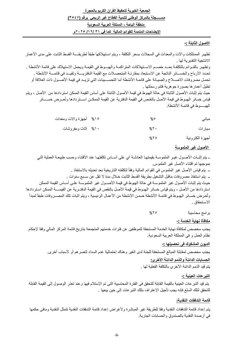 القوائم المالية 11